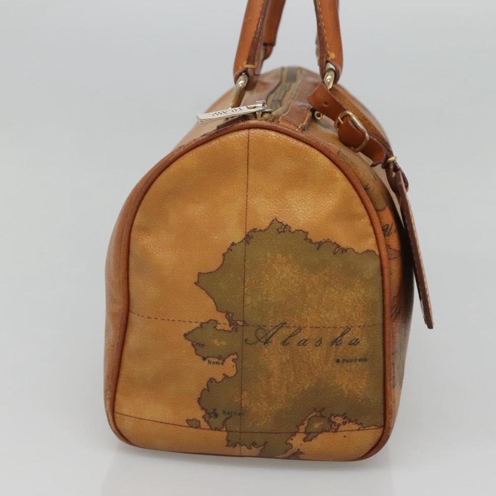 PRIMA CLASSE Hand Bag Leather PVC Brown Gold Auth gh134 - Picture 3 of 16